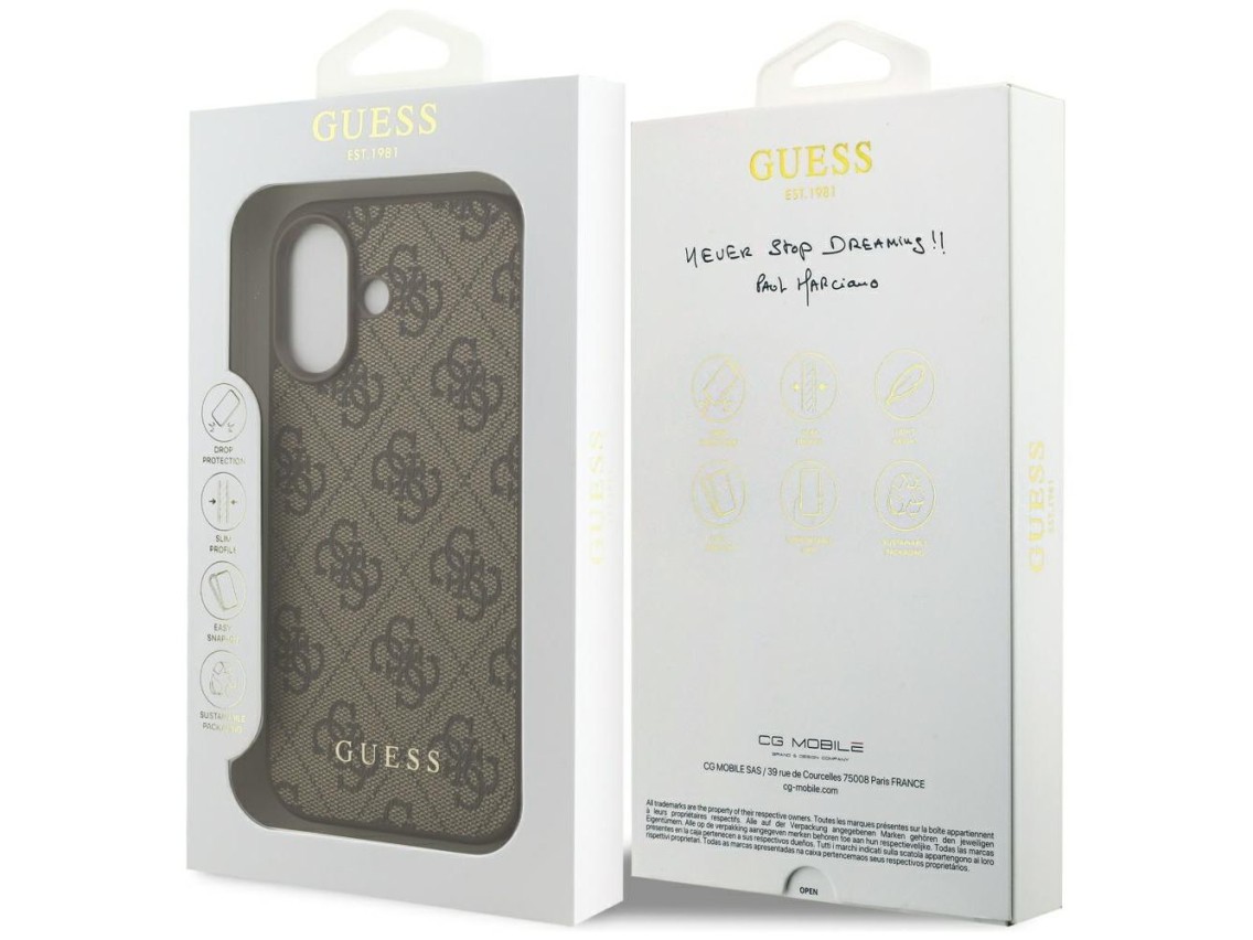 Capa Guess 4G Classic para iPhone 17 - Marrom