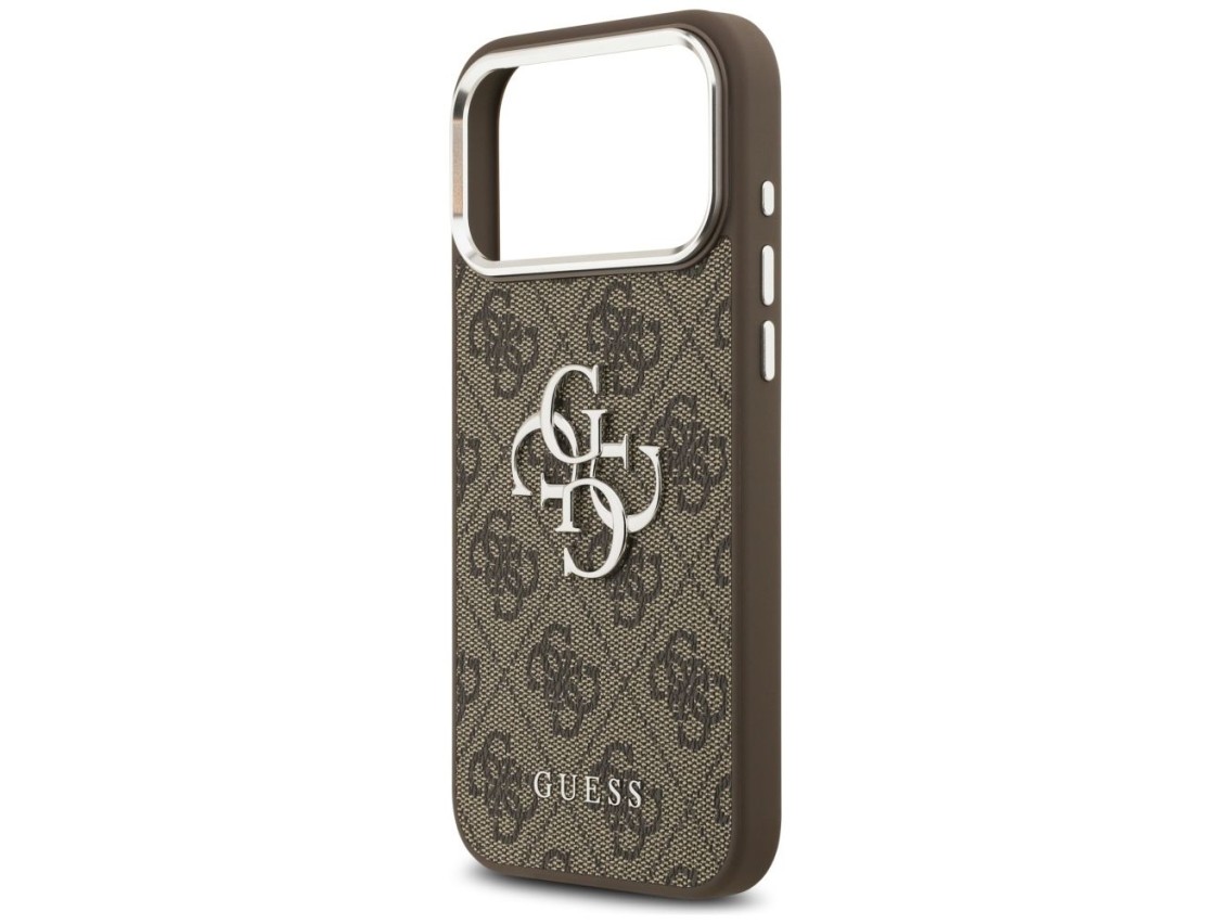 Capa Guess 4G Big 4G Classic Logo para iPhone 17 Pro Max Marrom - Prata