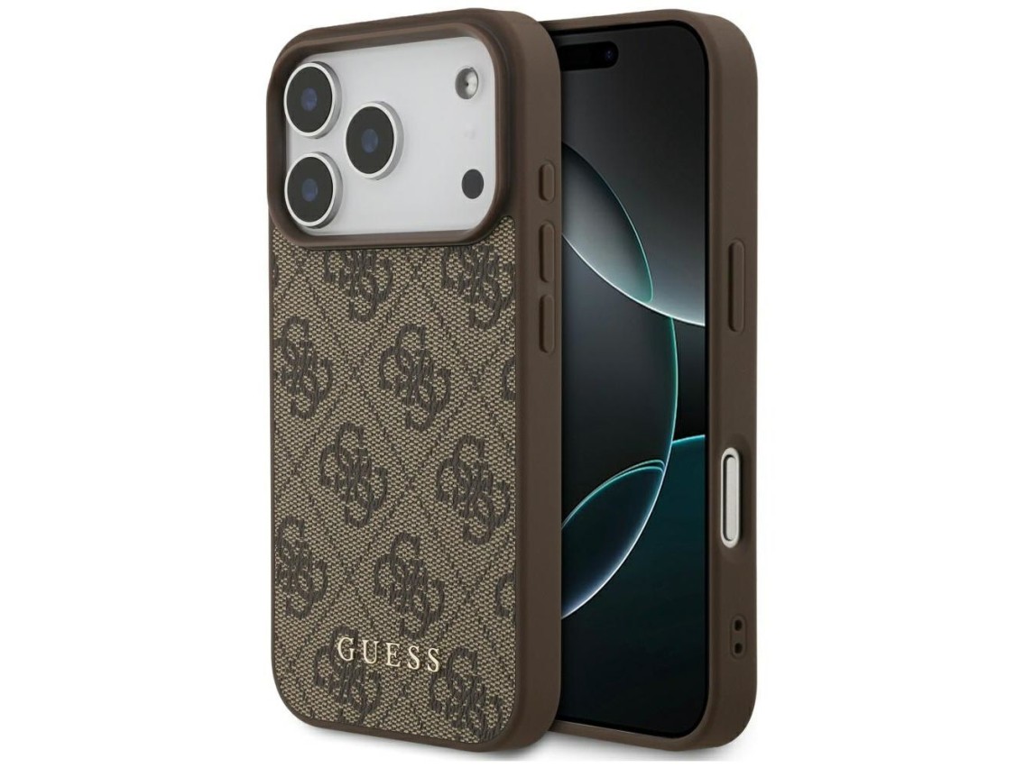 Capa Guess 4G Classic para iPhone 17 Pro - Marrom