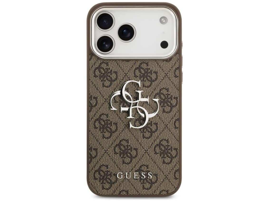 Capa Guess 4G Big 4G Classic Logo para iPhone 17 Pro Max Marrom - Prata