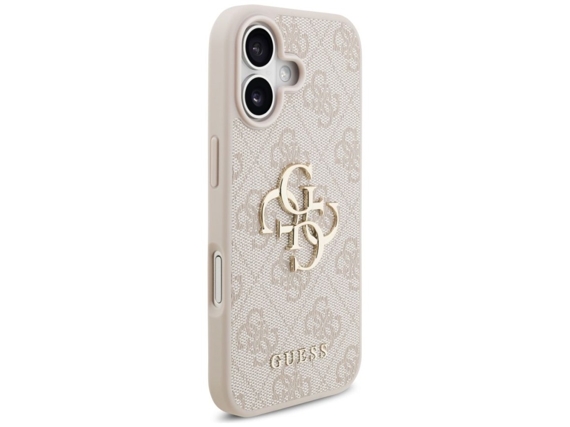Capa Guess 4G com logo grande para iPhone 17 - Rosa