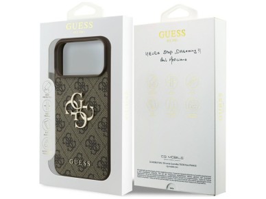 Guess 4G Big Logo Case for iPhone 17 Pro Max - Brown