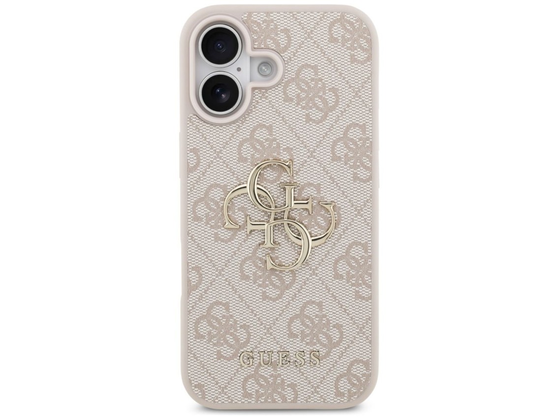 Capa Guess 4G com logo grande para iPhone 17 - Rosa