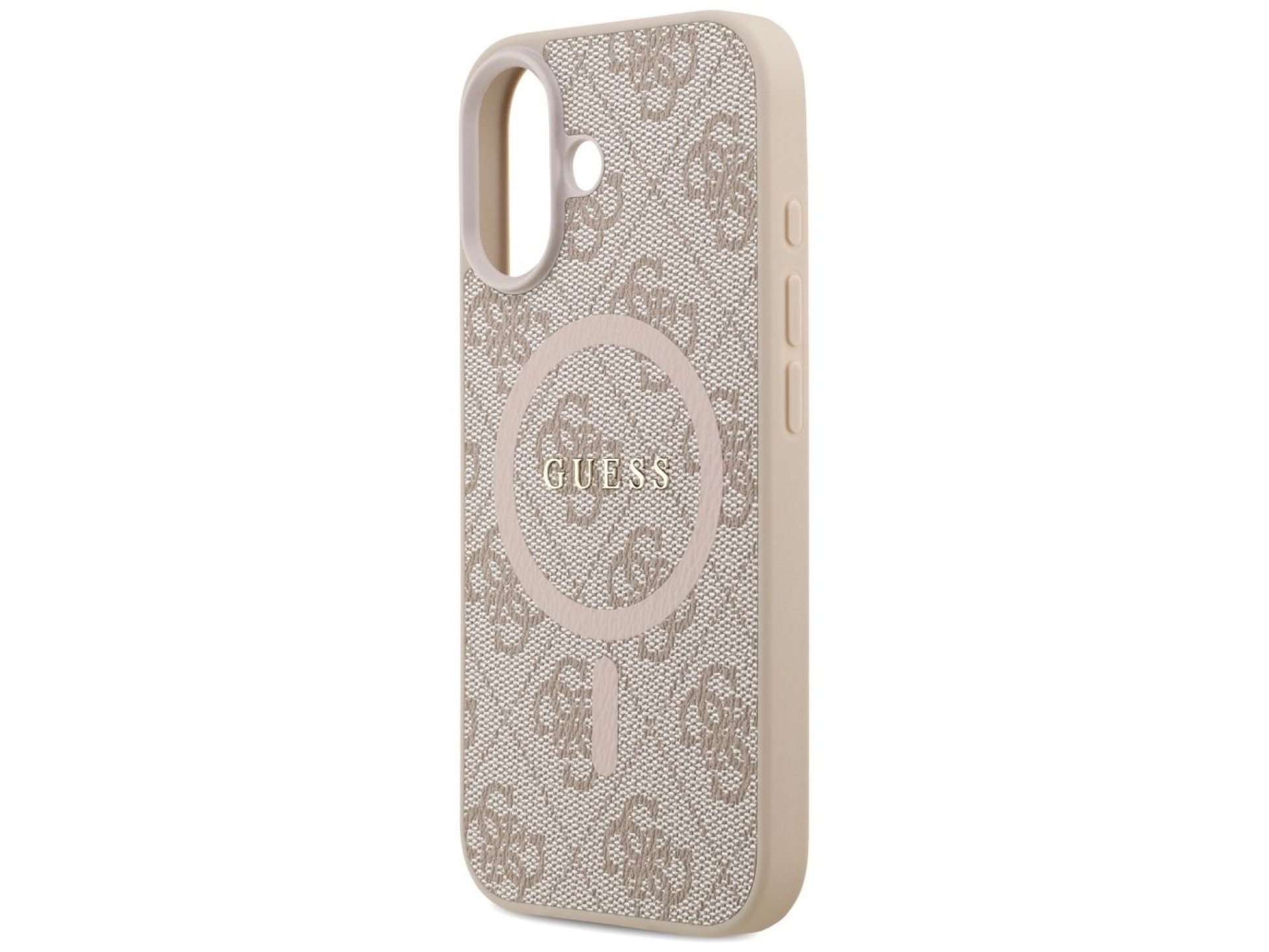 Capa Guess 4G Ring Classic Logo MagSafe para iPhone 17 - Rosa