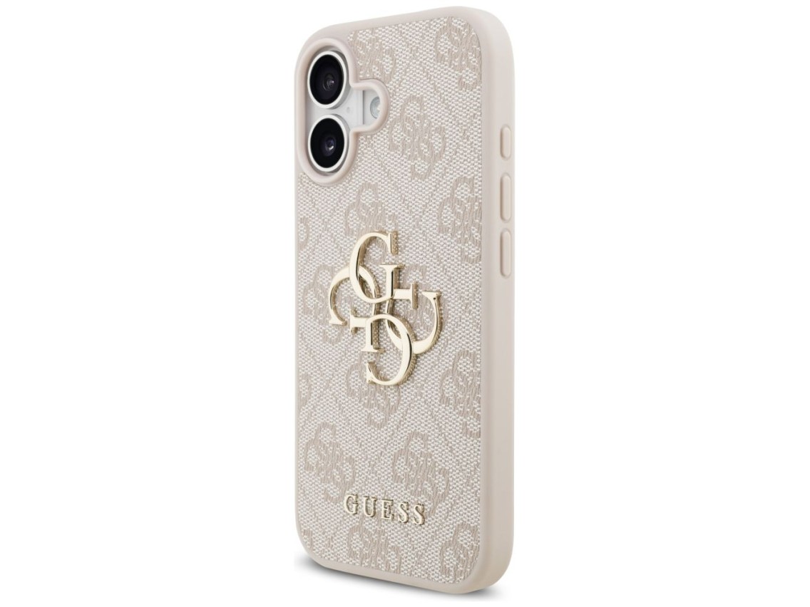 Capa Guess 4G com logo grande para iPhone 17 - Rosa