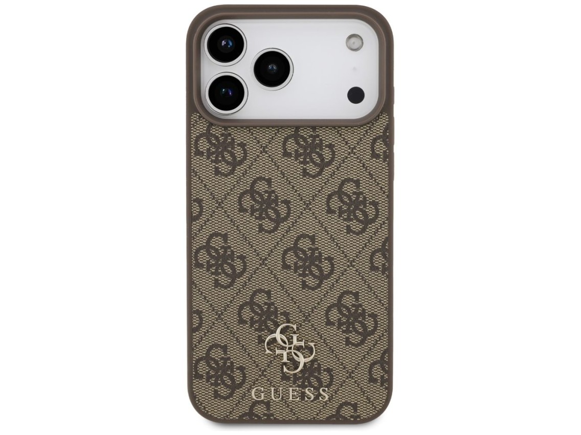 Guess 4G Small Classic Logo MagSafe Case for iPhone 17 Pro Max - Brown