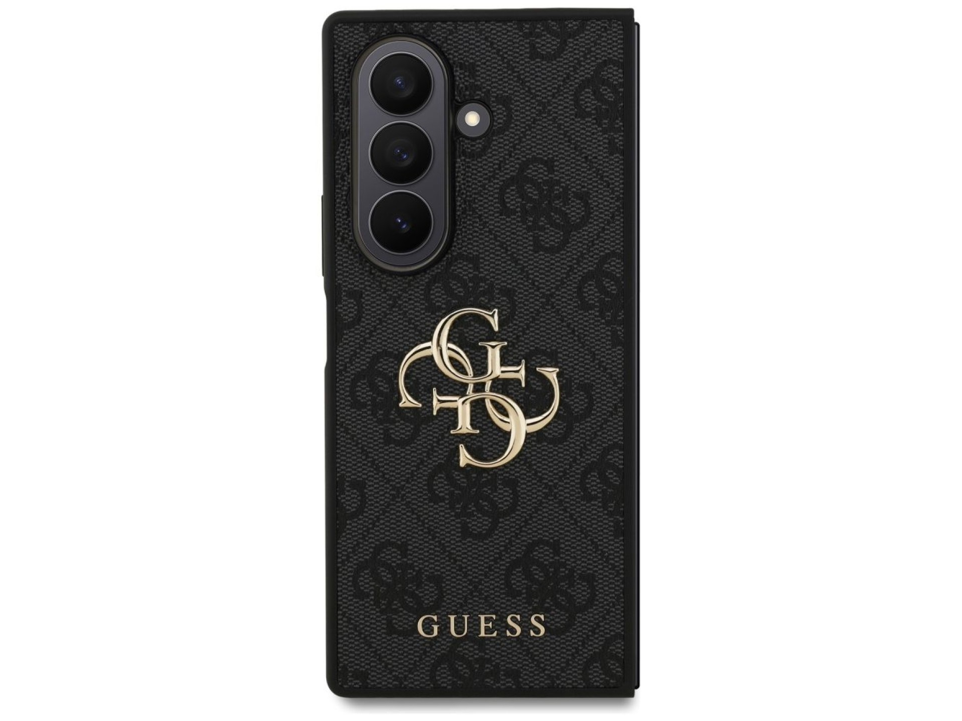 Capa Guess com logo 4G grande e logo clássico para Samsung Galaxy Z Fold7 - Preta