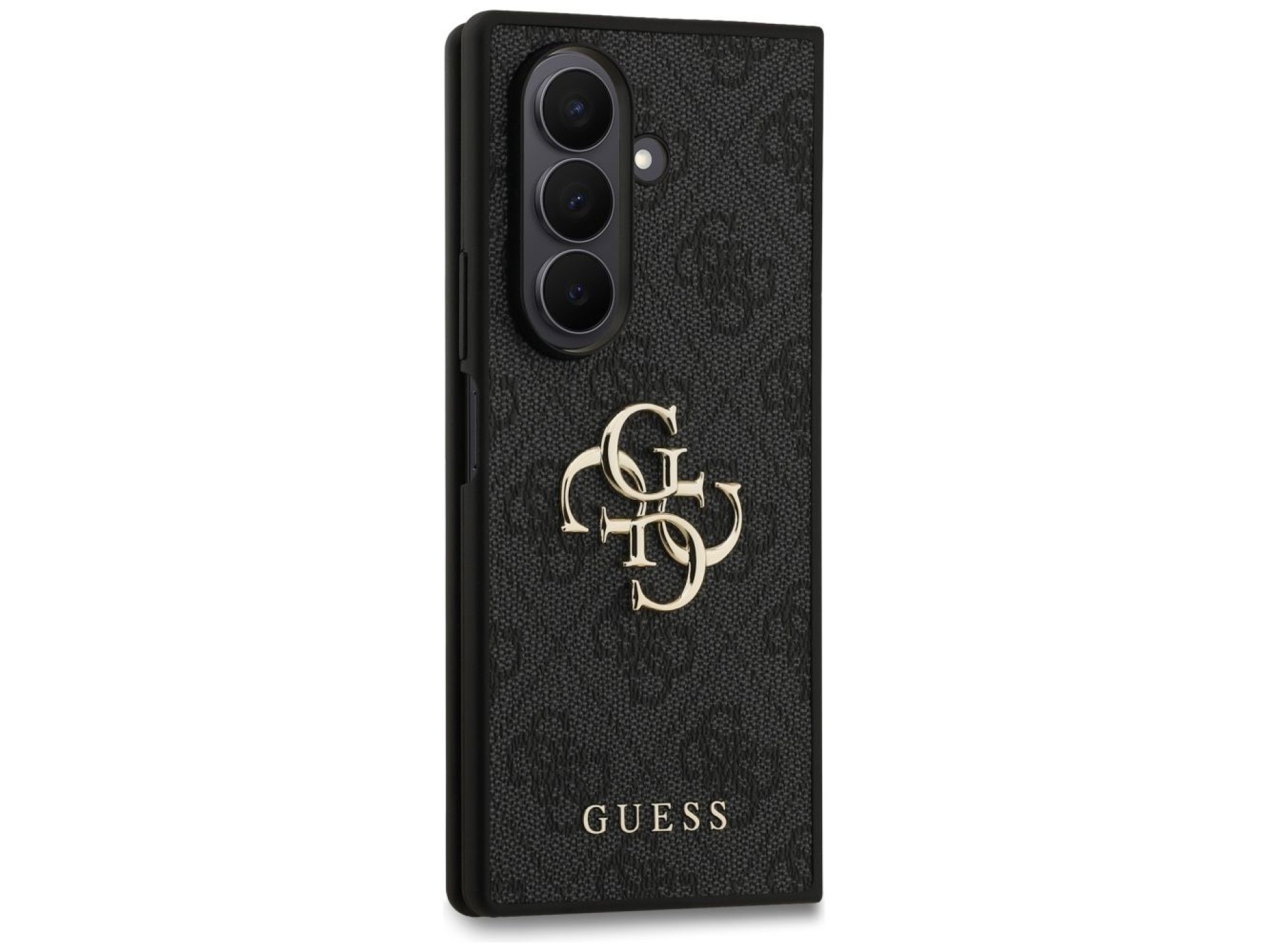 Capa Guess com logo 4G grande e logo clássico para Samsung Galaxy Z Fold7 - Preta