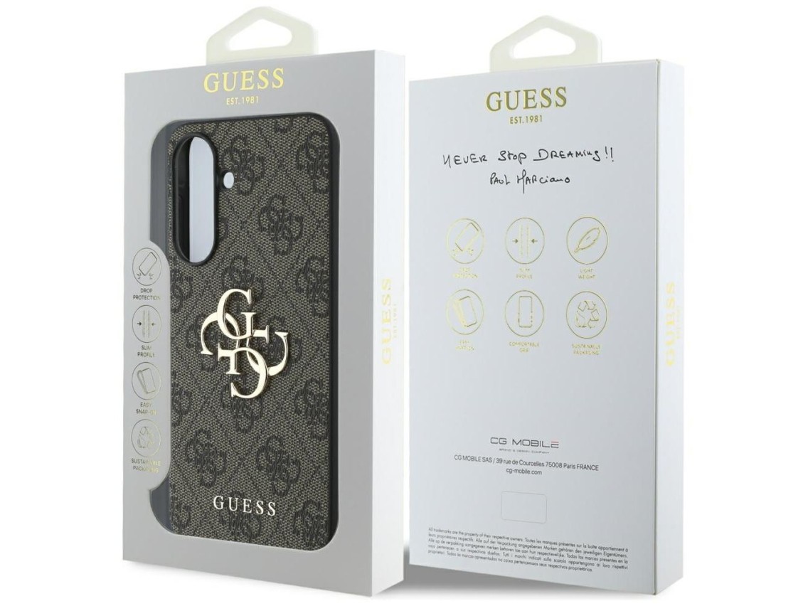 Guess Big 4G Logo Classic Logo Case for Samsung Galaxy A56 - Brown
