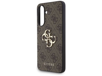 Capa Guess com logo 4G grande e logo cl�ssico para Samsung Galaxy A56 - Marrom