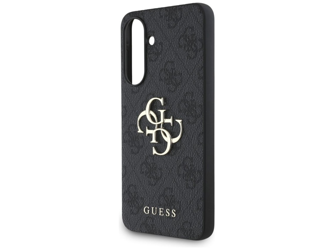 Capa Guess com logo 4G grande e logo clássico para Samsung Galaxy A56 - Preta