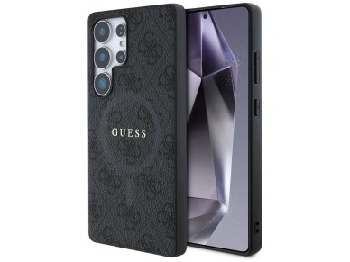 Guess Leather 4G Colored Ring Classic Logo MagSafe Case Samsung Galaxy S25 Ultra black Guess Leather 4G Colored Ring Classic Logo MagSafe Case Samsung Galaxy S25 Ultra black