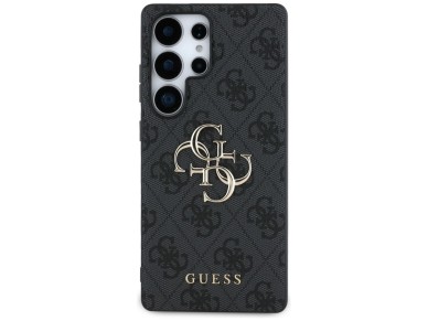 Capa Guess com logo 4G grande e logo clássico para Samsung Galaxy S25 Ultra, preta. Capa Guess com logo 4G grande e logo clássico para Samsung Galaxy S25 Ultra, preta.