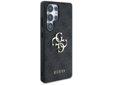 Capa Guess com logo 4G grande e logo clássico para Samsung Galaxy S25 Ultra, preta. Capa Guess com logo 4G grande e logo clássico para Samsung Galaxy S25 Ultra, preta.