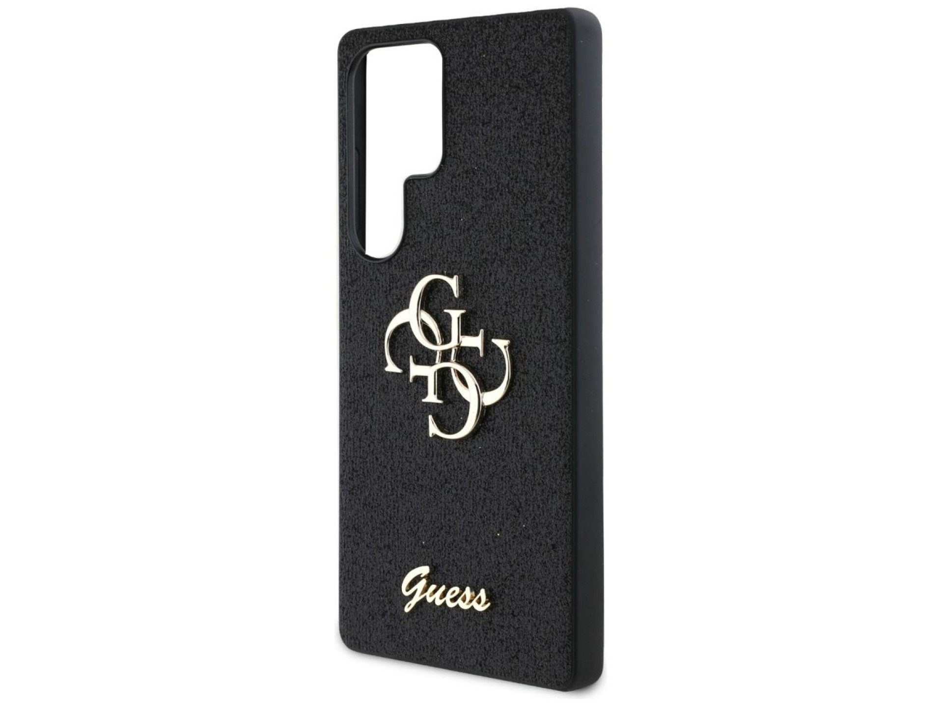 Capa Guess Fixed Glitter Big 4G Metal Logo para Samsung Galaxy S25 Ultra preta