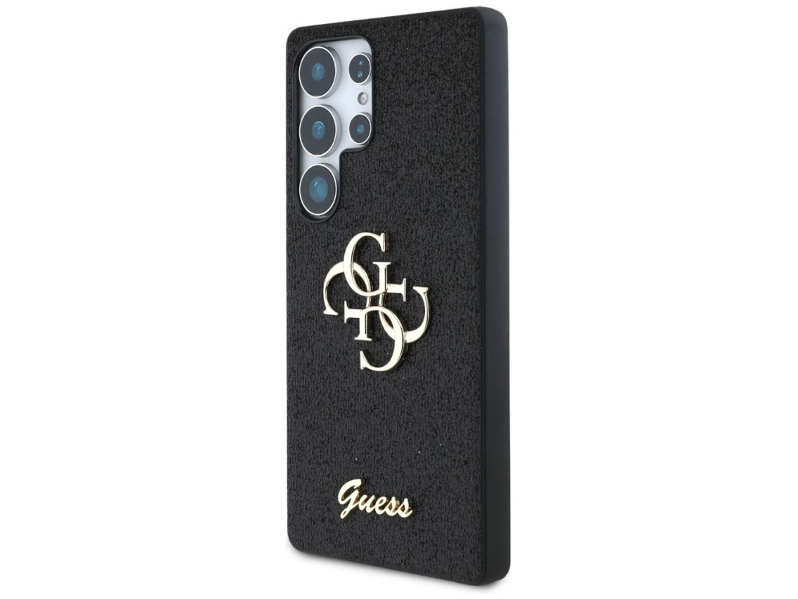Capa Guess Fixed Glitter Big 4G Metal Logo para Samsung Galaxy S25 Ultra preta