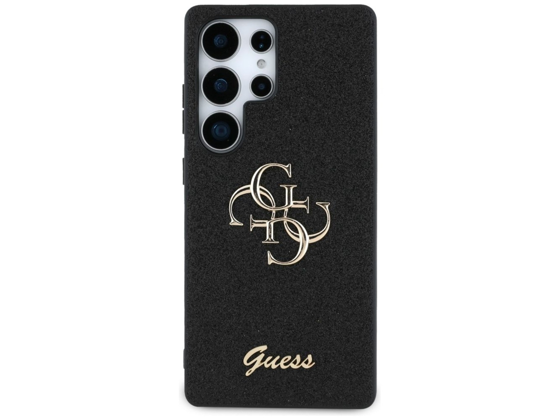 Capa Guess Fixed Glitter Big 4G Metal Logo para Samsung Galaxy S25 Ultra preta