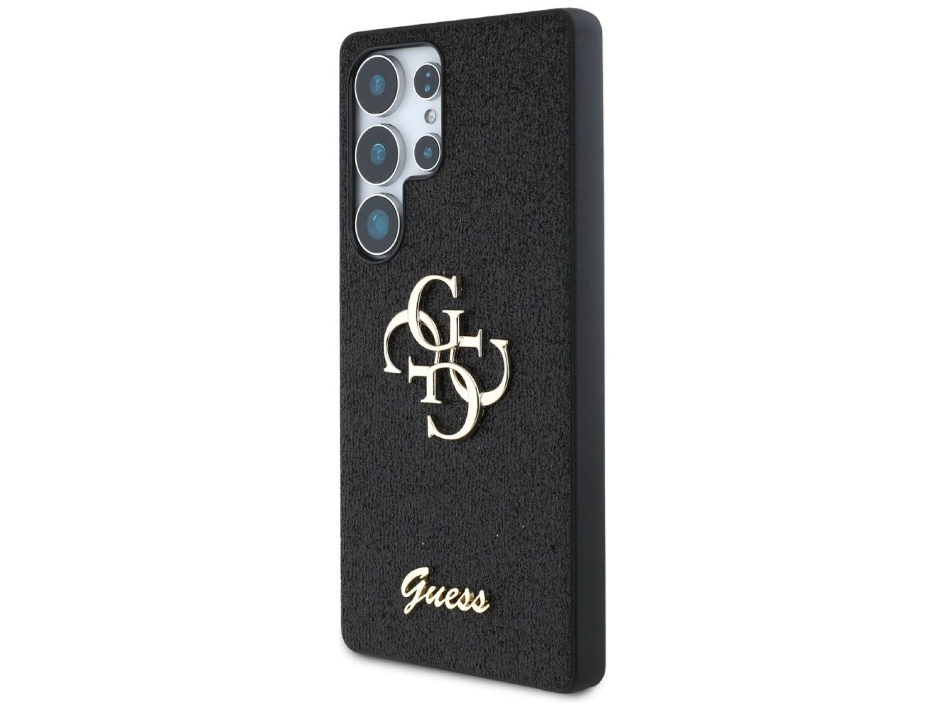 Capa Guess Fixed Glitter Big 4G Metal Logo para Samsung Galaxy S25 Ultra preta