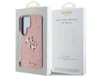 Capa Guess com Glitter Fixo e Logo Grande 4G em Metal para Samsung Galaxy S25 Ultra Rosa Capa Guess com Glitter Fixo e Logo Grande 4G em Metal para Samsung Galaxy S25 Ultra Rosa