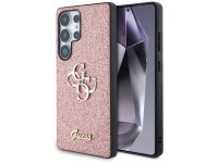 Capa Guess com Glitter Fixo e Logo Grande 4G em Metal para Samsung Galaxy S25 Ultra Rosa Capa Guess com Glitter Fixo e Logo Grande 4G em Metal para Samsung Galaxy S25 Ultra Rosa