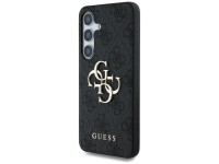 Capa Guess com logo grande 4G e logo clássico para Samsung Galaxy S25, preta. Capa Guess com logo grande 4G e logo clássico para Samsung Galaxy S25, preta.