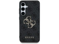 Capa Guess com logo grande 4G e logo clássico para Samsung Galaxy S25, preta. Capa Guess com logo grande 4G e logo clássico para Samsung Galaxy S25, preta.
