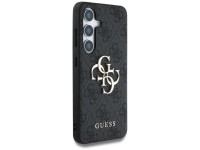 Capa Guess com logo grande 4G e logo clássico para Samsung Galaxy S25, preta. Capa Guess com logo grande 4G e logo clássico para Samsung Galaxy S25, preta.