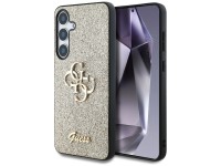 Capa Guess Fixed Glitter Big 4G Metal Logo para Samsung Galaxy S25 dourada Capa Guess Fixed Glitter Big 4G Metal Logo para Samsung Galaxy S25 dourada