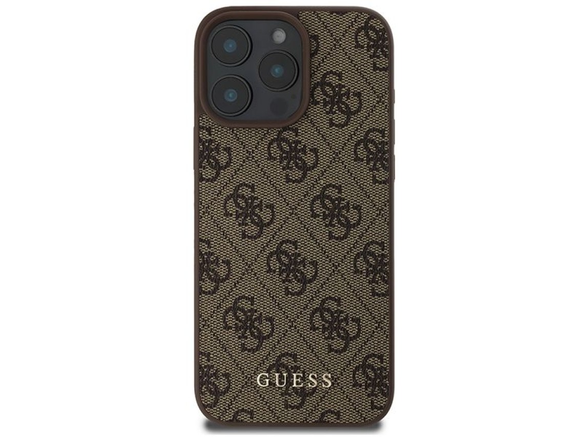 Capa Guess 4G Classic para iPhone 16 Pro Max - Marrom