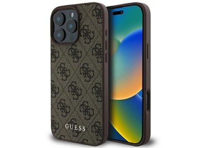 Capa Guess 4G Classic para iPhone 16 Pro Max - Marrom