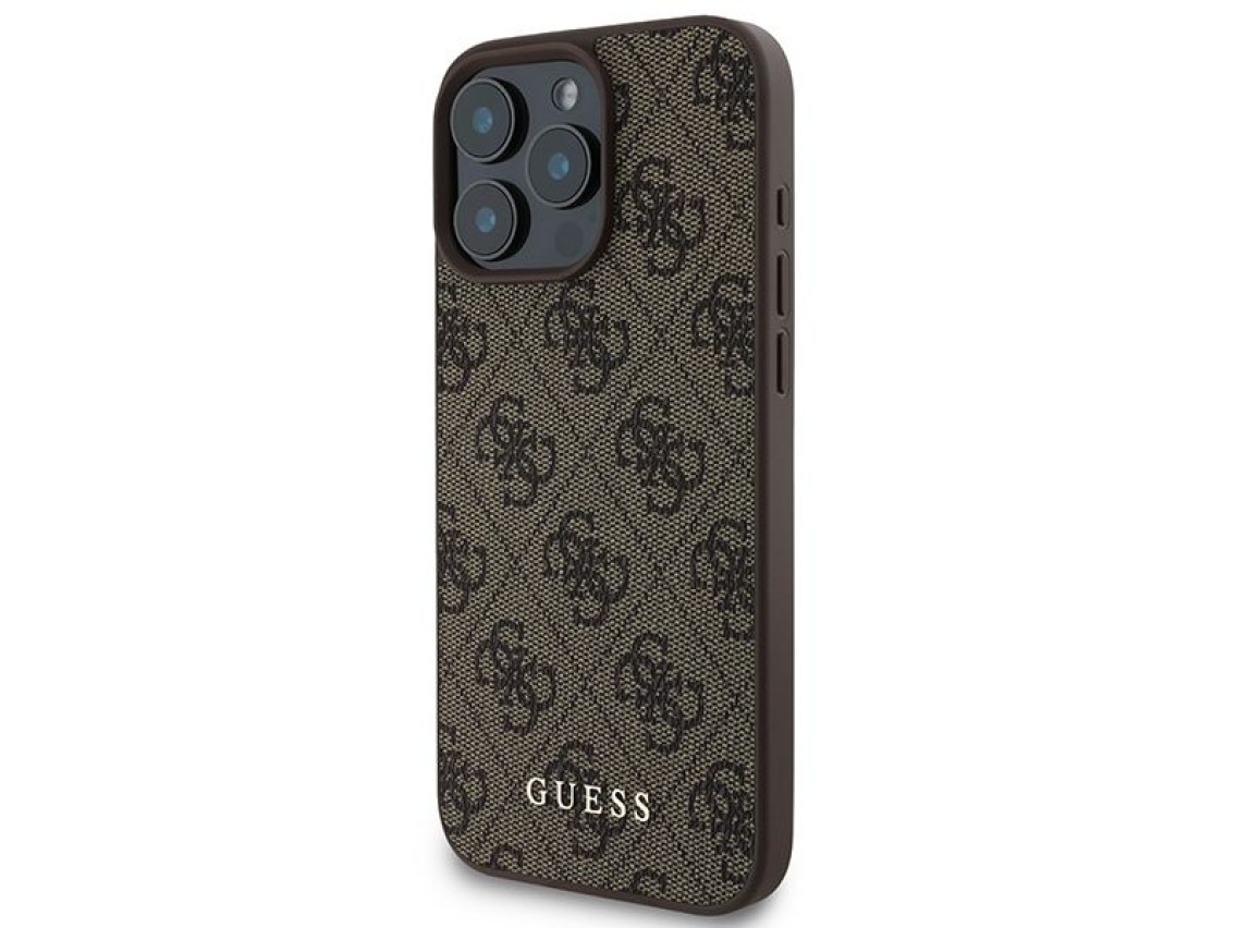 Capa Guess 4G Classic para iPhone 16 Pro Max - Marrom