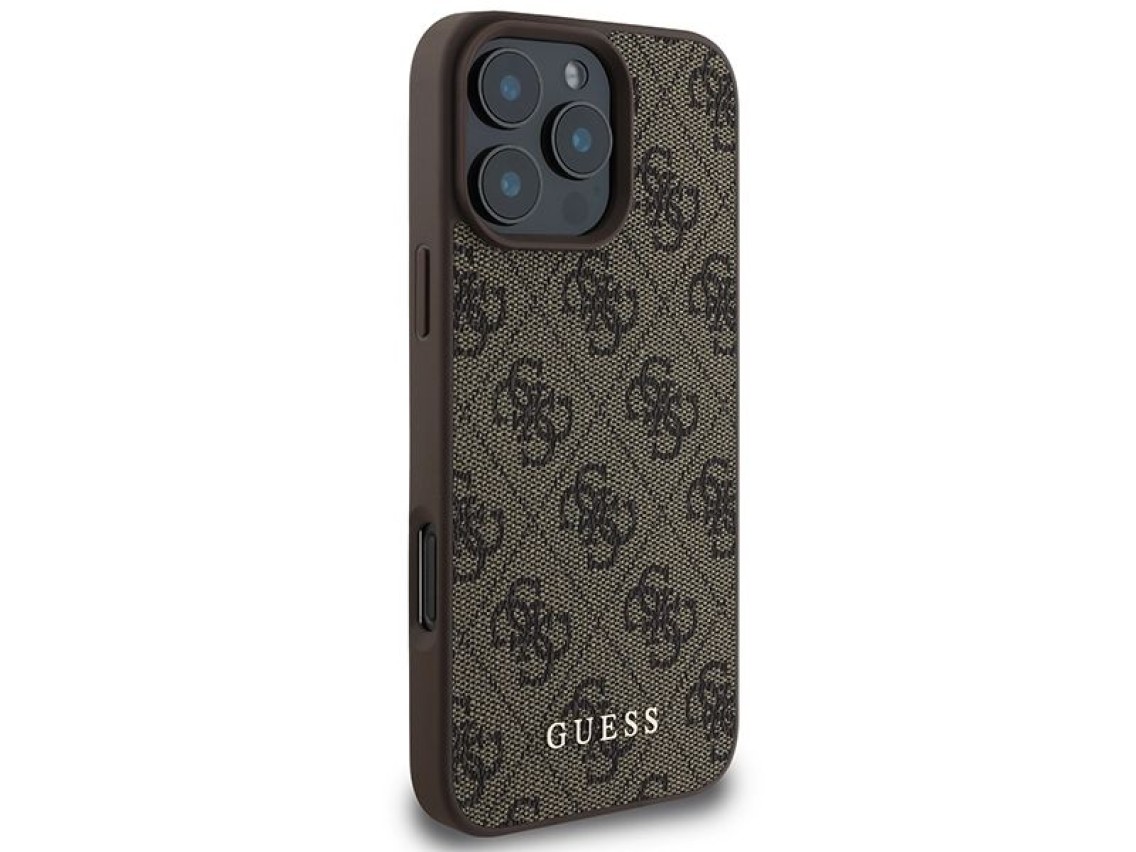 Capa Guess 4G Classic para iPhone 16 Pro Max - Marrom