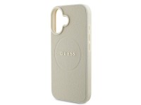 Guess Grained Ring MagSafe case for iPhone 16 - beige Guess Grained Ring MagSafe case for iPhone 16 - beige