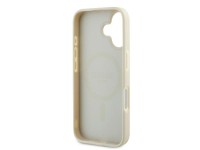 Guess Grained Ring MagSafe case for iPhone 16 - beige Guess Grained Ring MagSafe case for iPhone 16 - beige