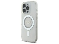 Capa Guess IML com strass e MagSafe para iPhone 16 Pro Max - Branca Capa Guess IML com strass e MagSafe para iPhone 16 Pro Max - Branca