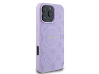 Guess Saffiano Peony Classic Logo MagSafe iPhone 16 Pro Max Case - Purple Guess Saffiano Peony Classic Logo MagSafe iPhone 16 Pro Max Case - Purple