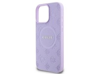 Guess Saffiano Peony Classic Logo MagSafe iPhone 16 Pro Max Case - Purple Guess Saffiano Peony Classic Logo MagSafe iPhone 16 Pro Max Case - Purple