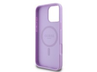 Guess Saffiano Peony Classic Logo MagSafe iPhone 16 Pro Max Case - Purple Guess Saffiano Peony Classic Logo MagSafe iPhone 16 Pro Max Case - Purple