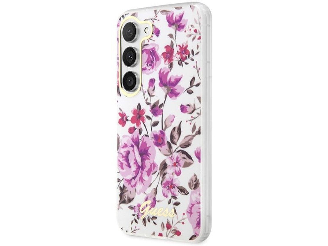 Guess GUHCS23SHCFWST S23 S911 white/white hardcase Flower Collection