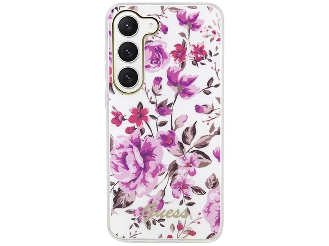 Guess GUHCS23SHCFWST S23 S911 white/white hardcase Flower Collection