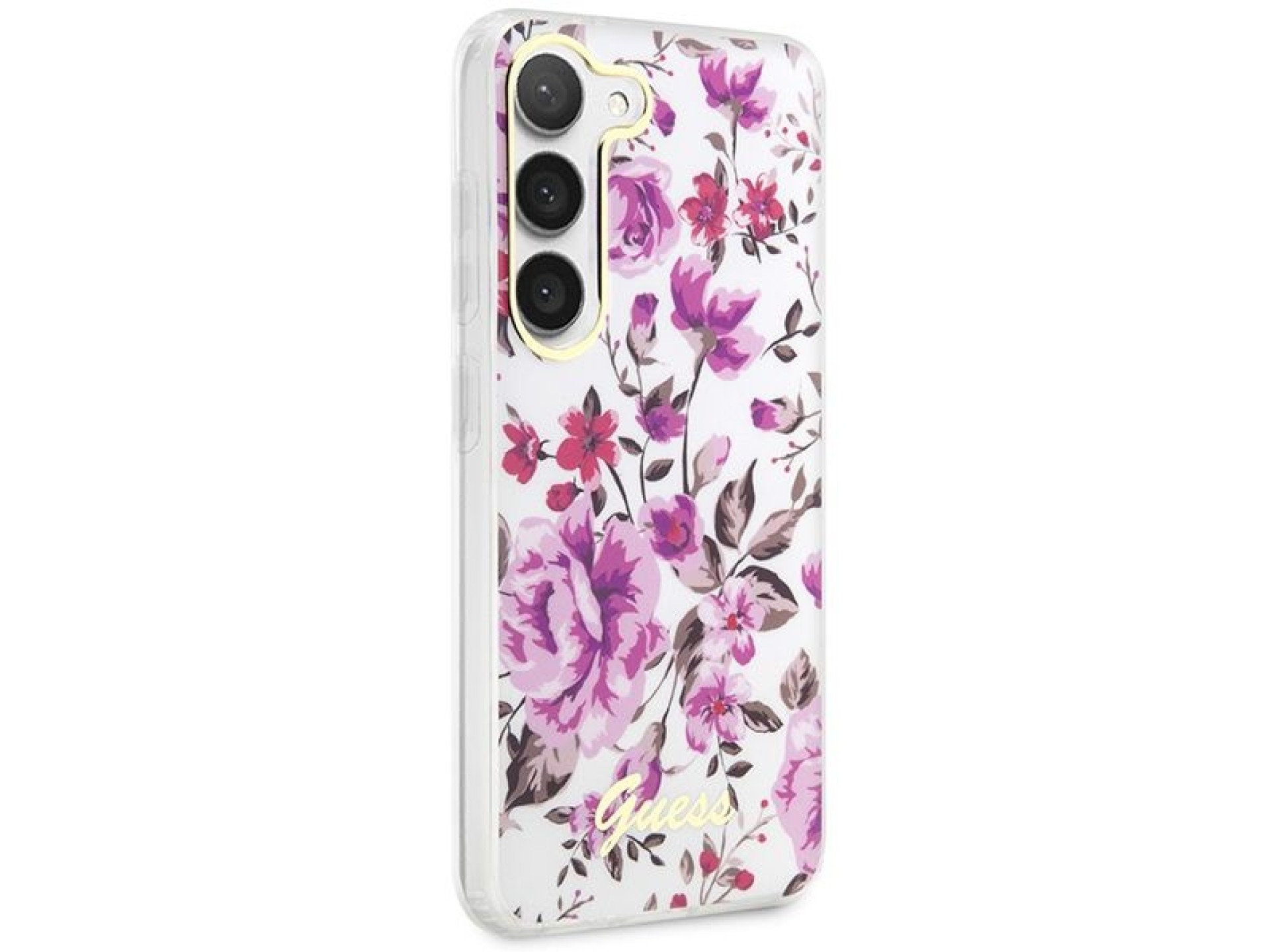 Guess GUHCS23SHCFWST S23 S911 white/white hardcase Flower Collection