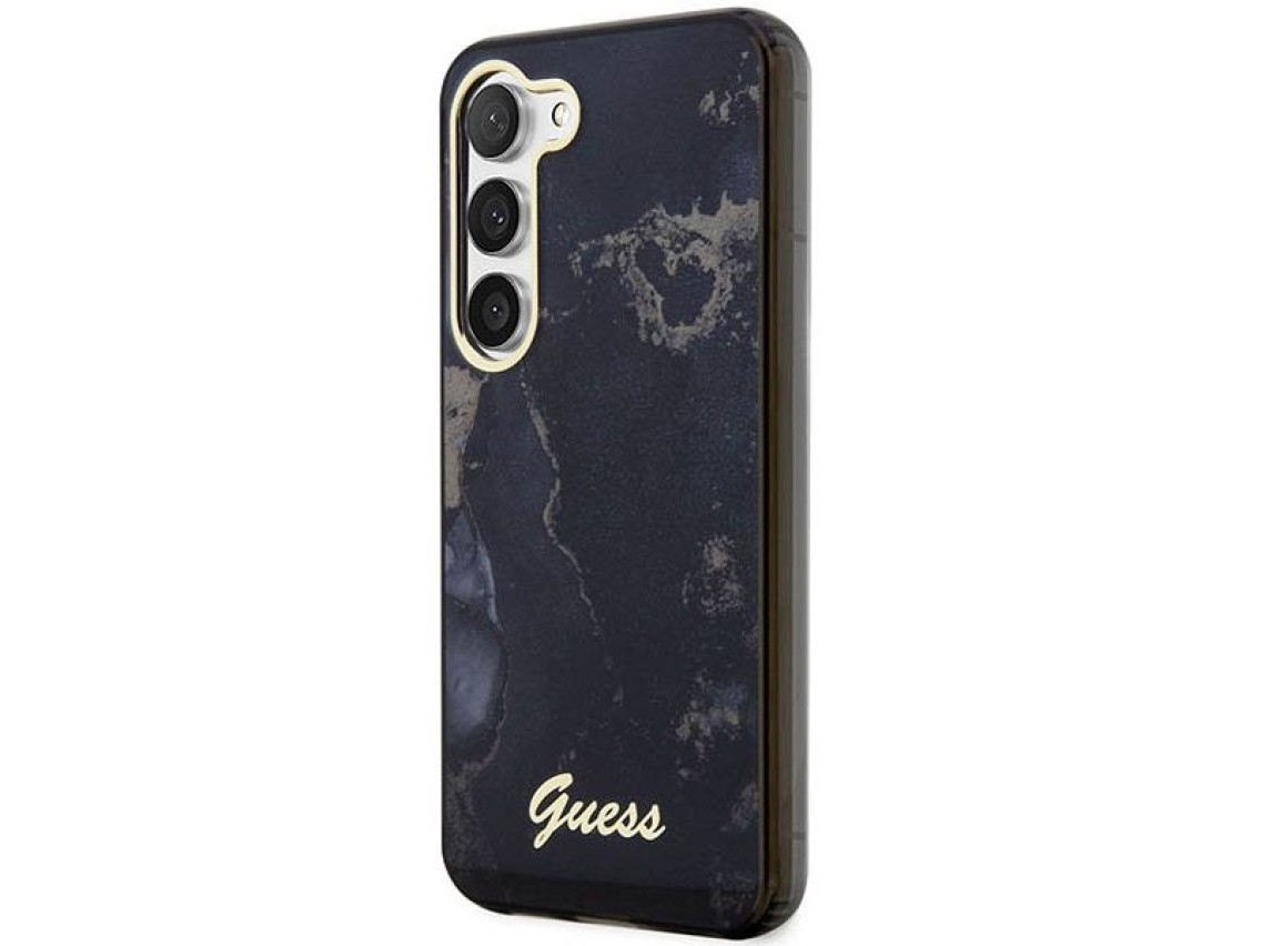 Guess GUHCS23SHTMRSK S23 S911 black/black hardcase Golden Marble Collection