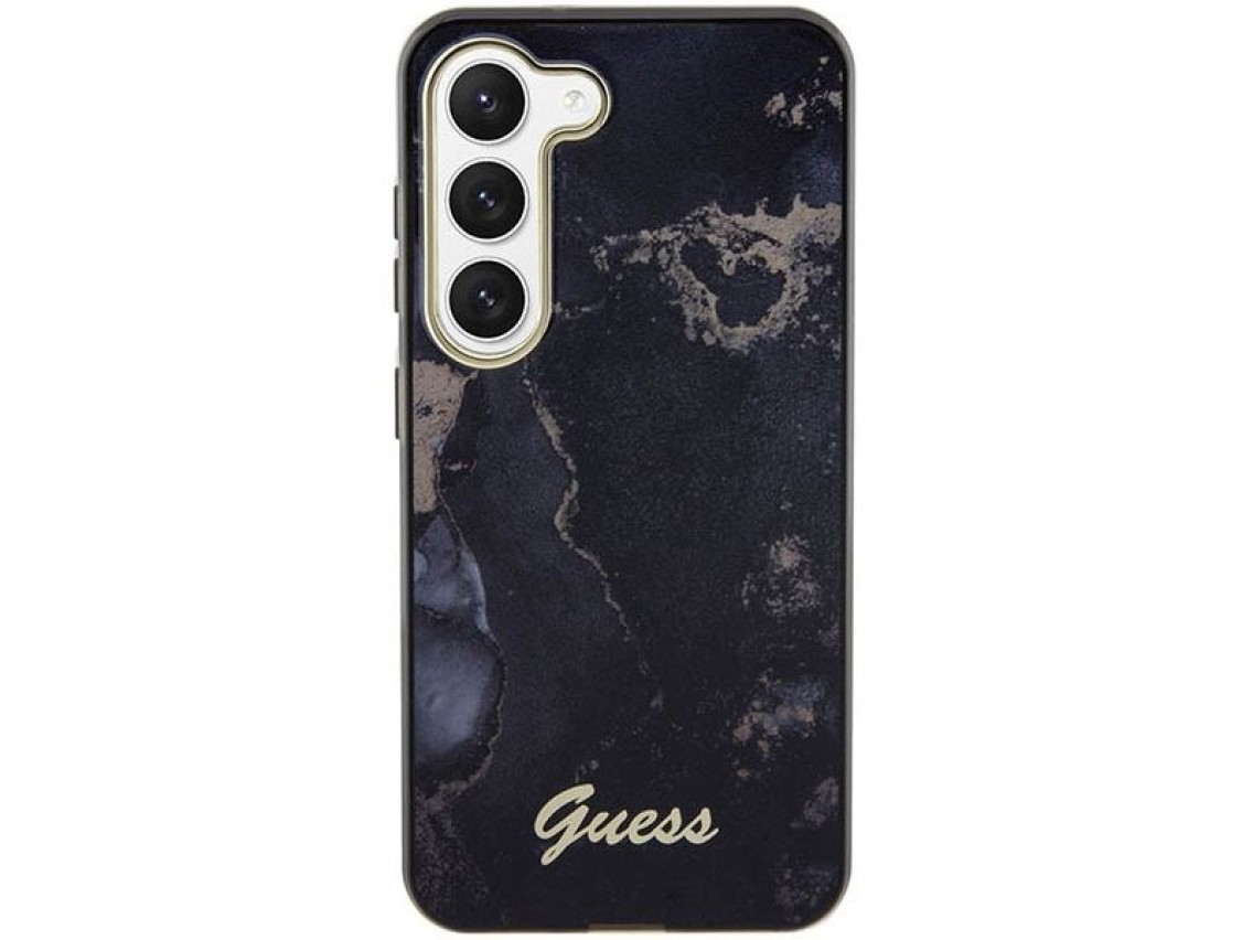 Guess GUHCS23SHTMRSK S23 S911 black/black hardcase Golden Marble Collection