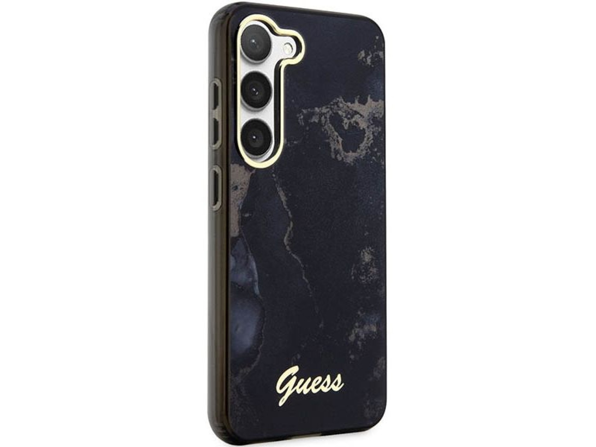 Guess GUHCS23SHTMRSK S23 S911 black/black hardcase Golden Marble Collection