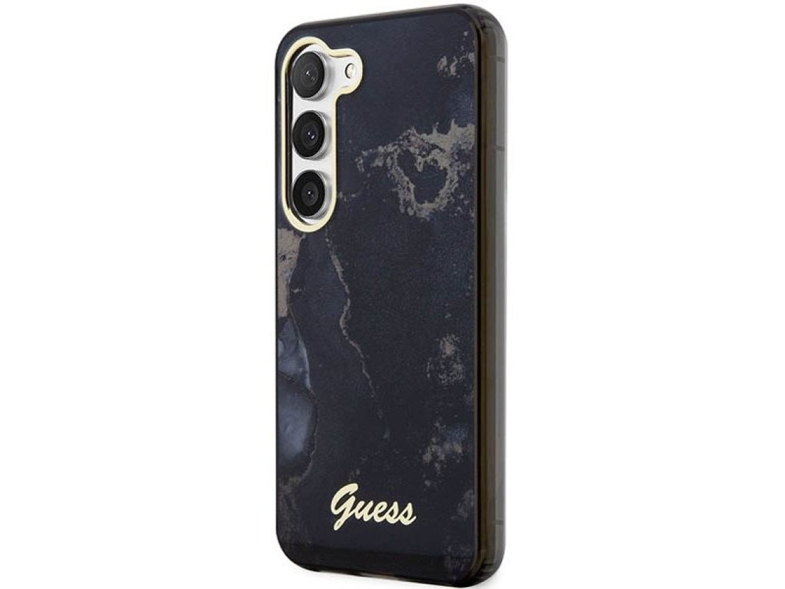 Guess GUHCS23MHTMRSK S23+ S916 black/black hardcase Golden Marble Collection