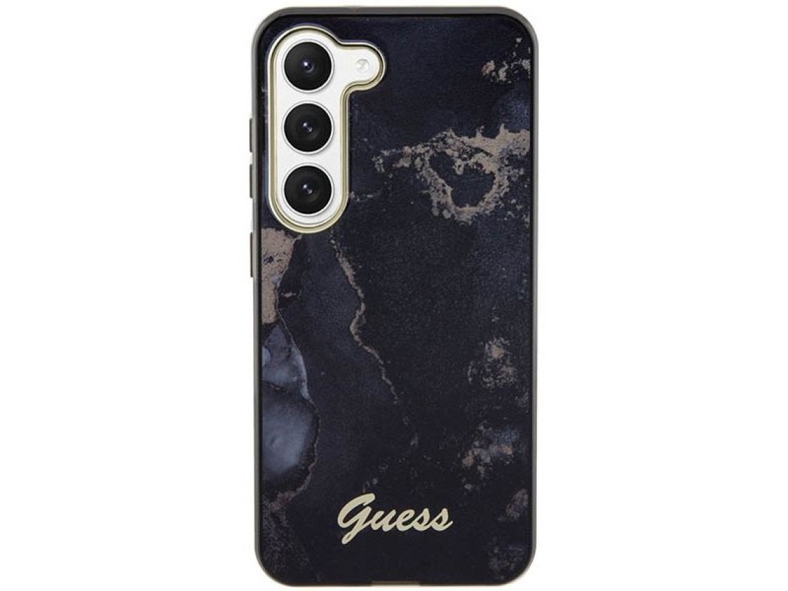 Guess GUHCS23MHTMRSK S23+ S916 black/black hardcase Golden Marble Collection