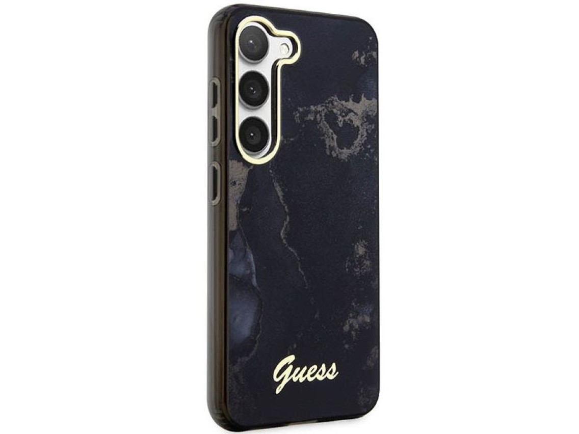Guess GUHCS23MHTMRSK S23+ S916 black/black hardcase Golden Marble Collection
