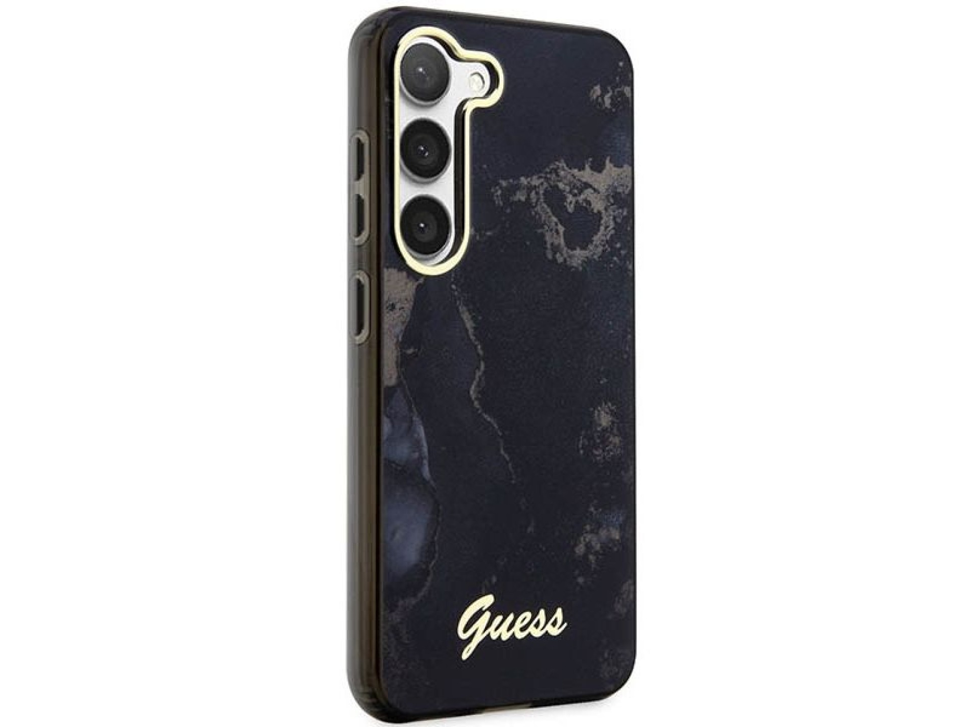 Guess GUHCS23MHTMRSK S23+ S916 black/black hardcase Golden Marble Collection