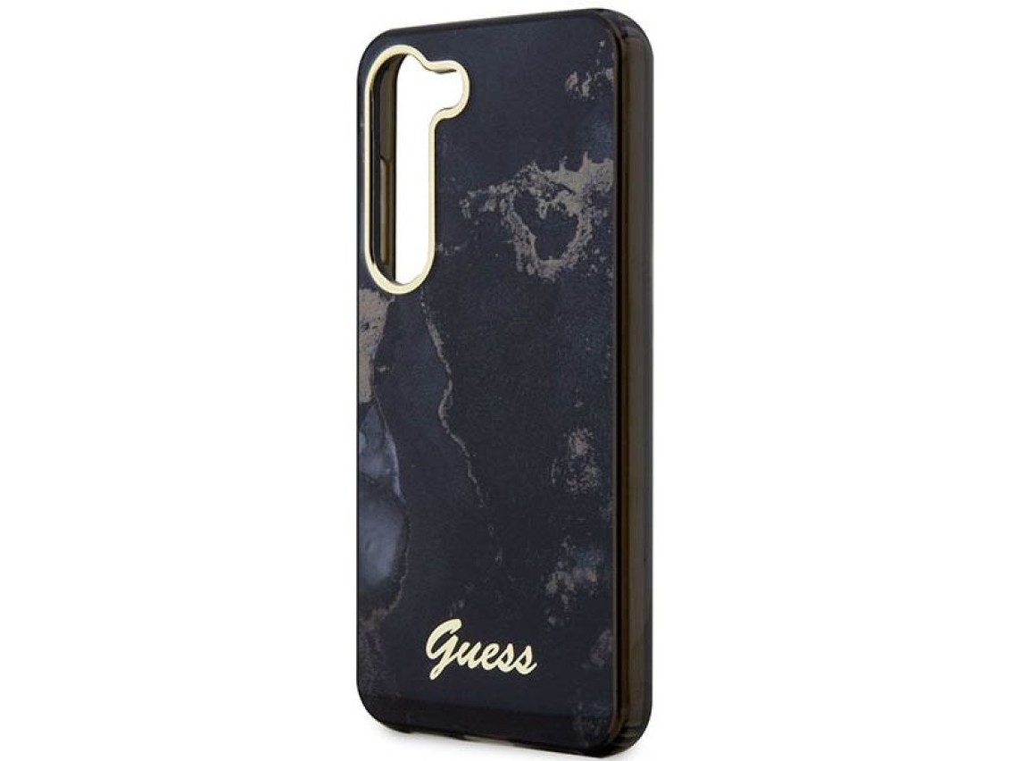 Guess GUHCS23MHTMRSK S23+ S916 black/black hardcase Golden Marble Collection