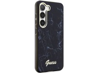Guess GUHCS23MPCUMAK S23 +S916 capa rígida preta/preta Marble Guess GUHCS23MPCUMAK S23 +S916 capa rígida preta/preta Marble